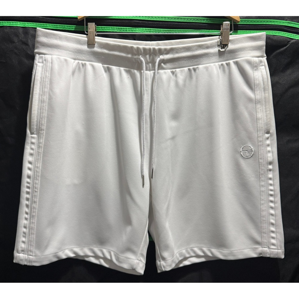 SIZE 3XL Sergio Tacchini Damarindo White/White Men's Shorts